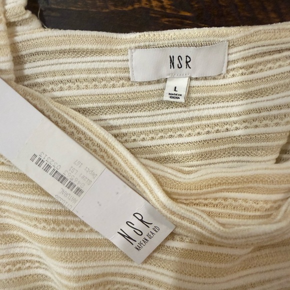NWT NSR Beige Ribbed Knit Tank Top Size L - Picture 2 of 5